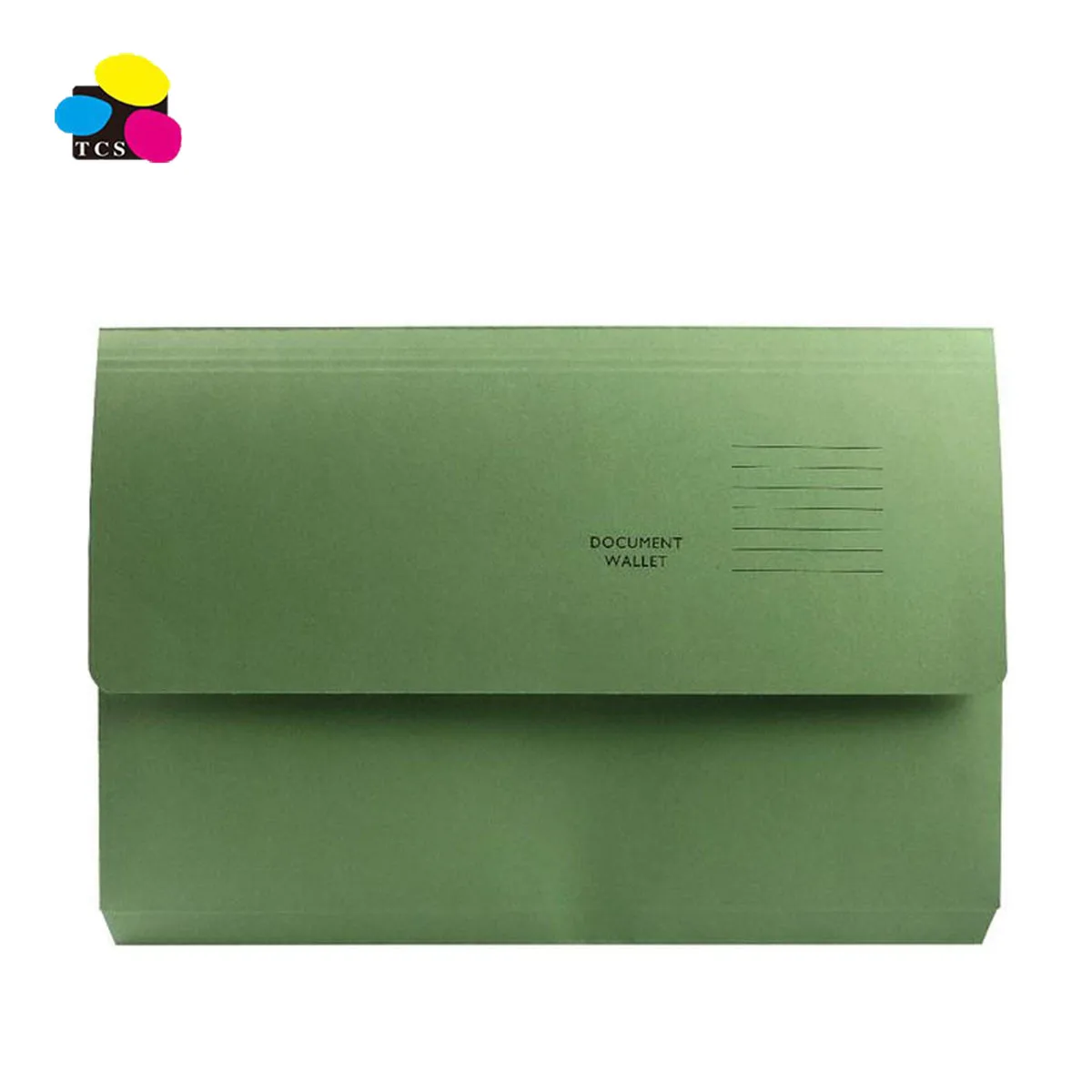 china factory Green cardboard 350x268mm Bluk sell half flap document wallet file folder