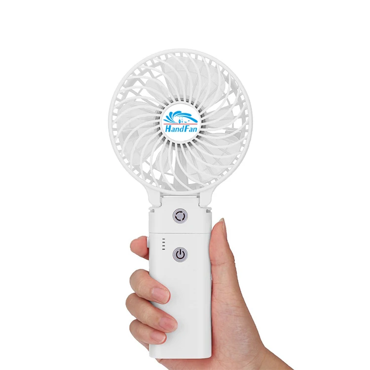 2023 Opolar USB Handheld Battery Operated Rechargeable Small Desk Fan with Power Bank