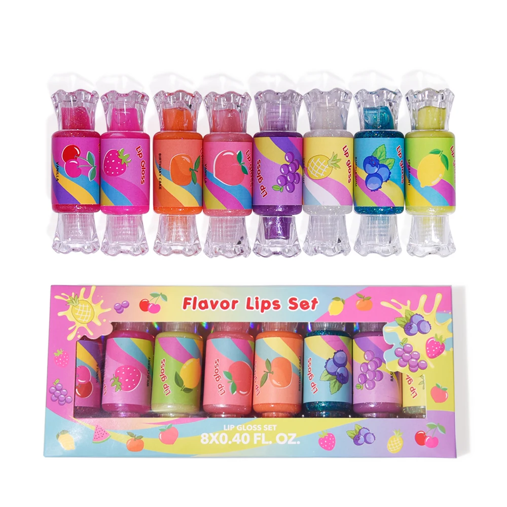 Candy Sugar Shape Lip Plumper Oil Vegan Lip Gloss Set Cruelty Free Long Lasting Nutritious Natural Lip Gloss