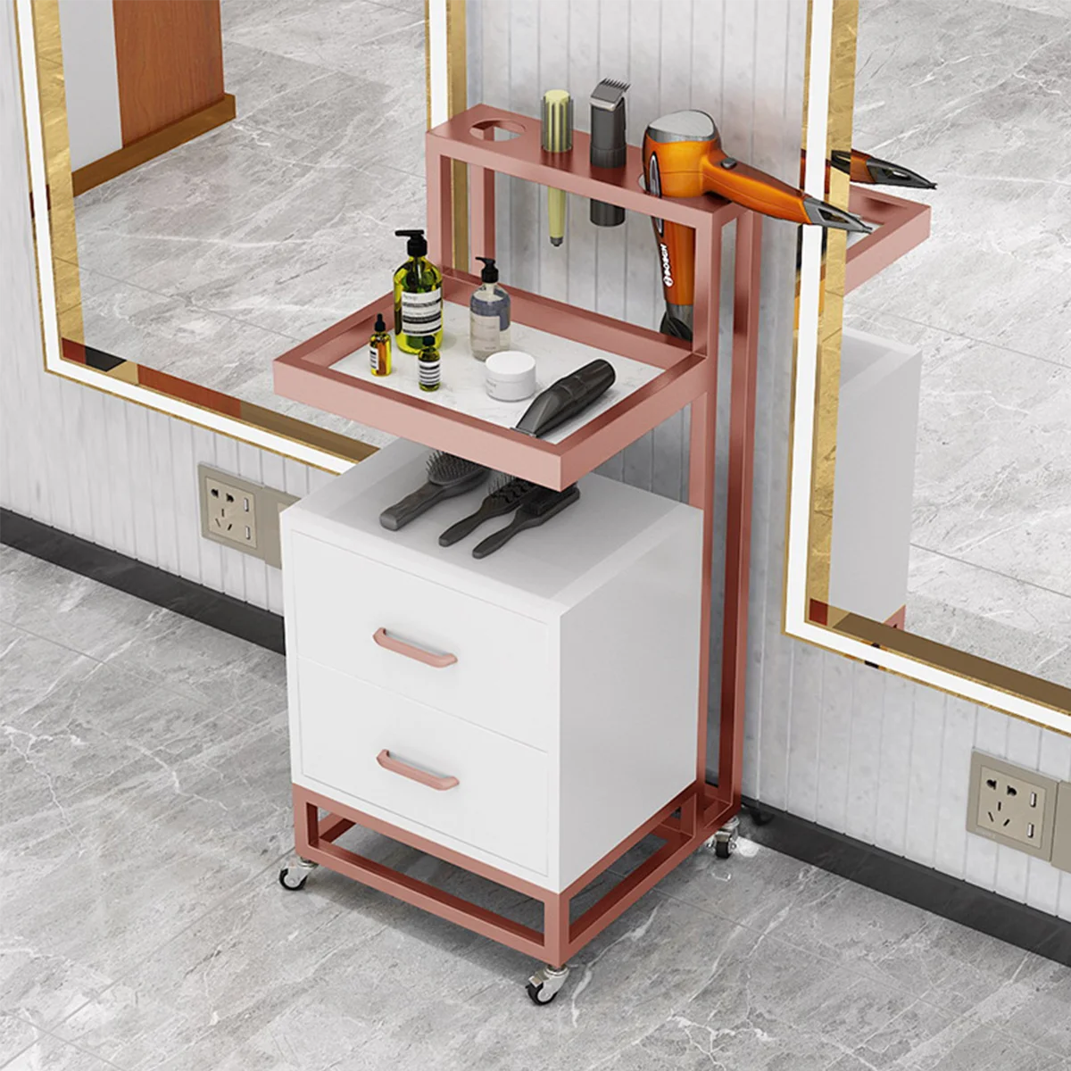 hot sale Factory wholesale cheap beauty modern salon equipment adjustable rolling trolley cart for beauty machine