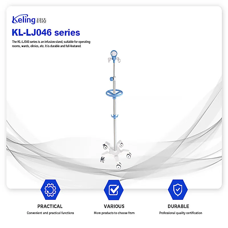 Medical IV pole stand adjustable Infusion stand convenient and durable drip stand