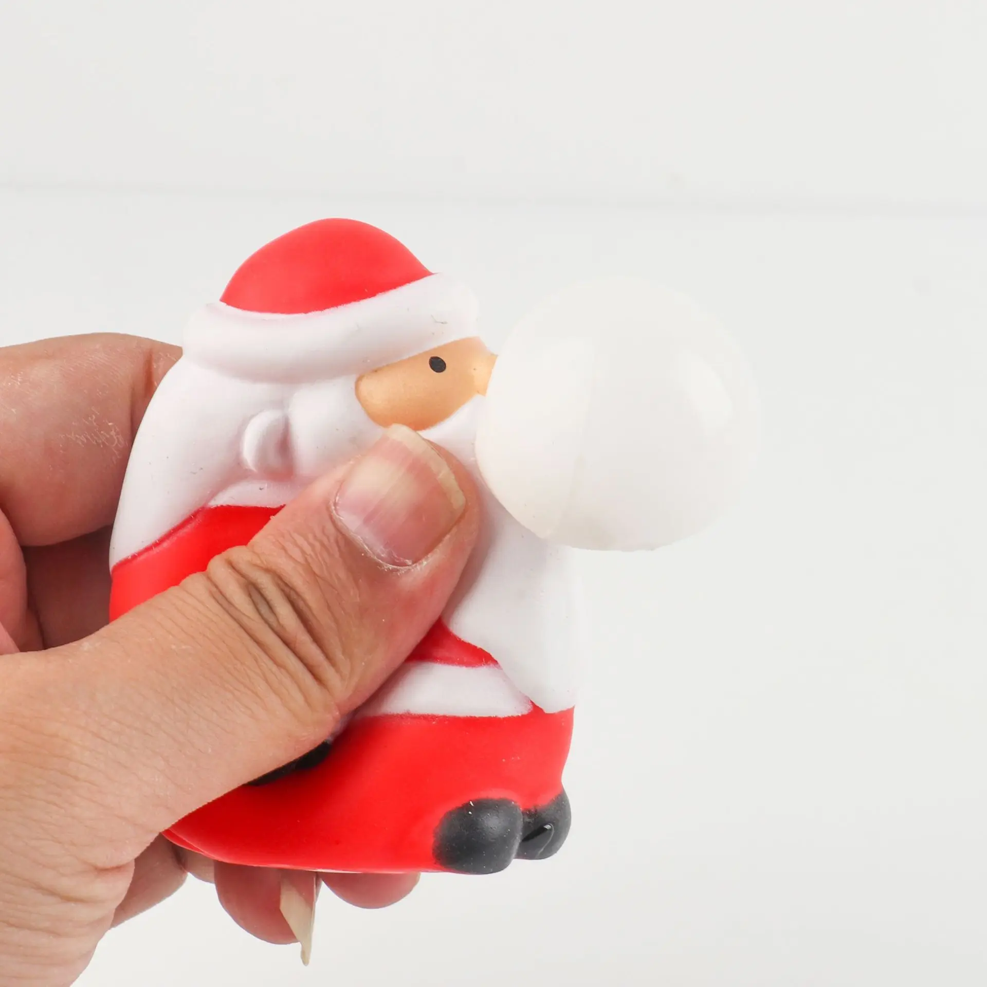 Christmas Blowing Bubbles Santa Cute Squeeze Fidget Toy Gift Box Soft Claus Snowman TPR Stress Relief Squeeze Toy Set For Kids