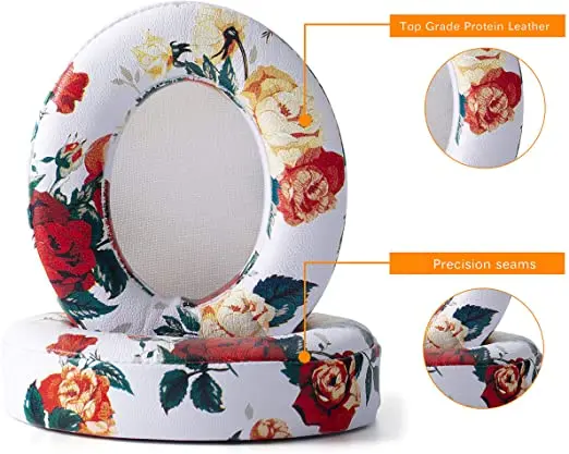 Replacement Flower Leather Memory Foam Studio 3 Ear Pads Ear Cushion Cups Repair Parts for Beats Studio 2 / 3