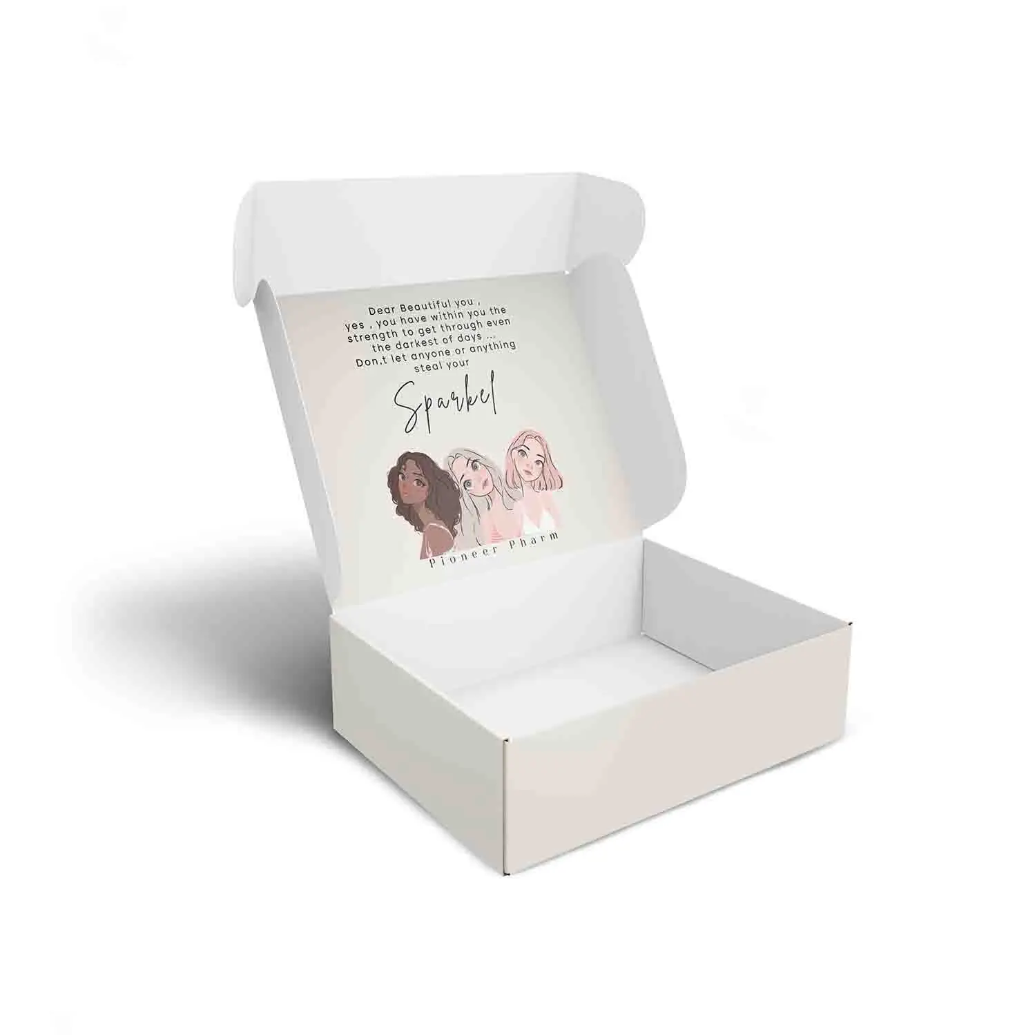 Custom Printed Pink Logistic Box Corrugated Cardboard Packaging Self-adhesive Tape Zipper Mailer Shipping Paper Box for Gift