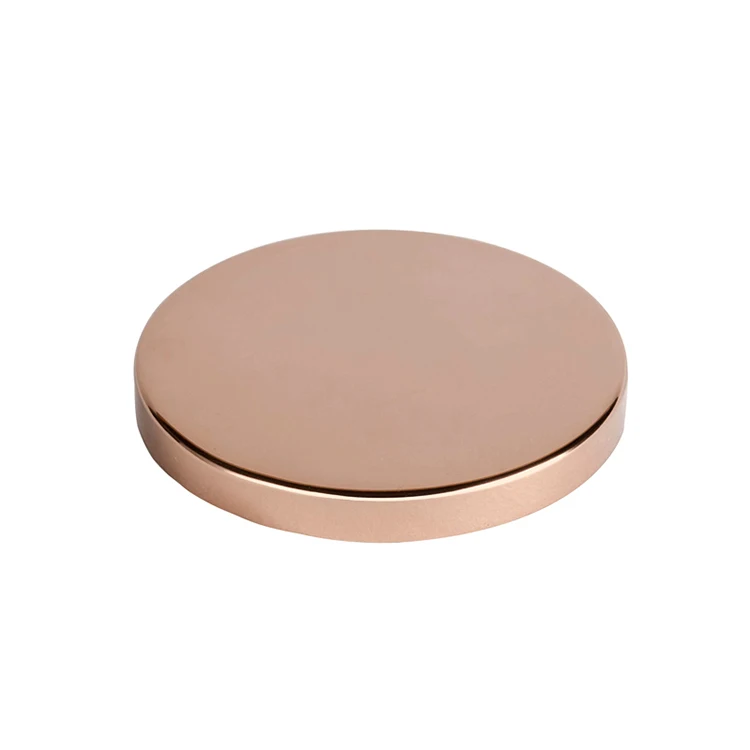 
Wholesale All Size Rose Gold Copper Metal Aluminum Candle Jar Lid with Silicone Gasket 