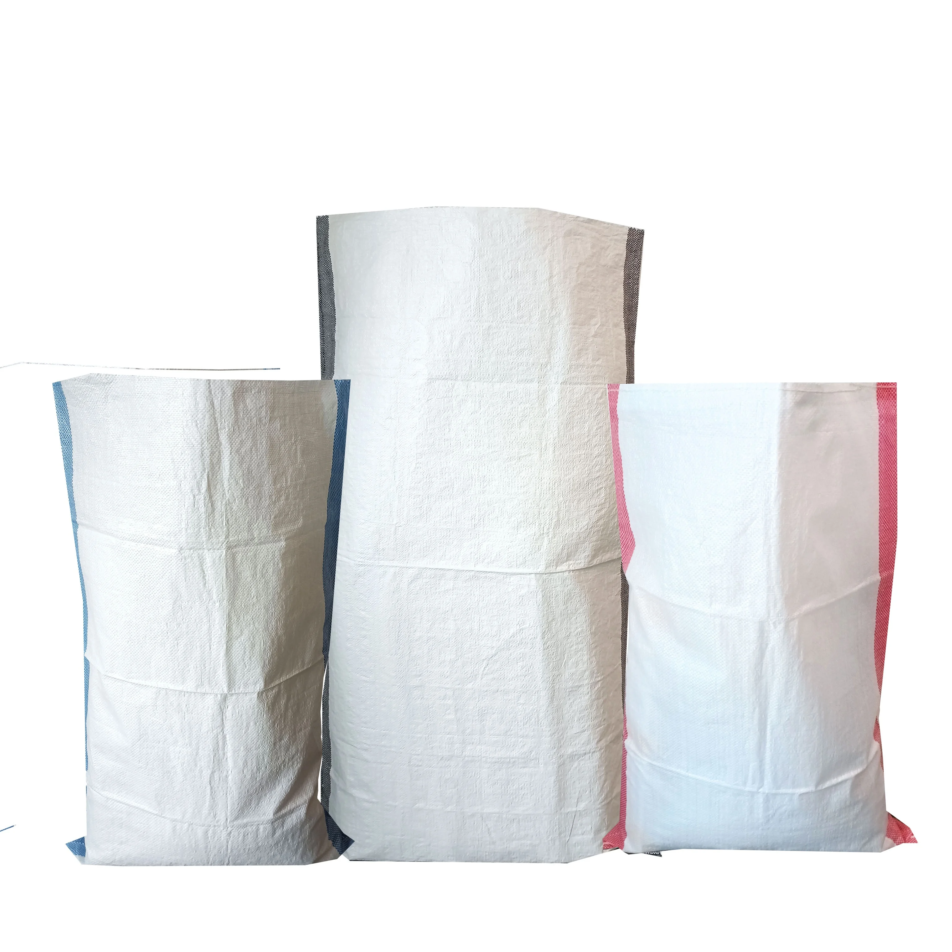 custom printed white pp woven bag polypropylene raffia sack for rice flour corn grain maize fertilizer packaging 25kg 50kg 100kg