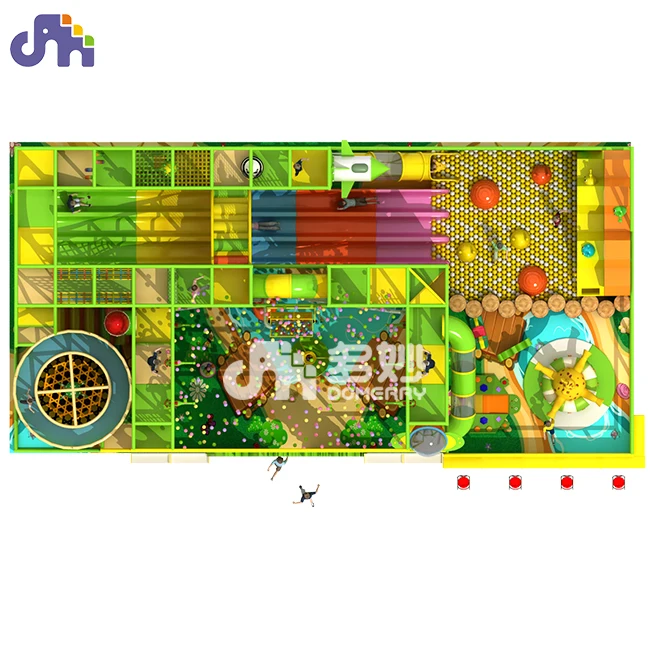 commercial jungle theme children slide activity indoor play center play ground kids amusement