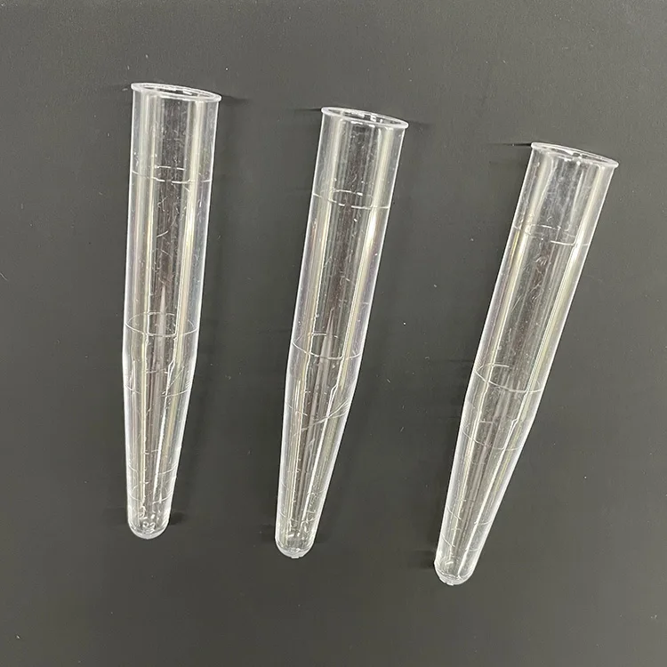 Одноразовые рифленые пластиковые пробирки с коническим дном