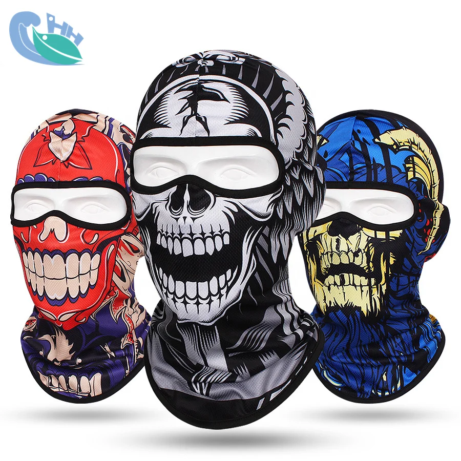 Балаклава с принтом на заказ, лыжная маска для лица, маска для лица с одним отверстием, Полнолицевая мотоциклетная Балаклава