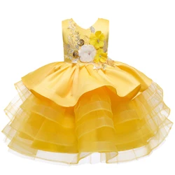 Summer Girls 0-8 Years Toddler Party Wear Infant Princess Spanish Birthday Lace Children girls flower Dresses