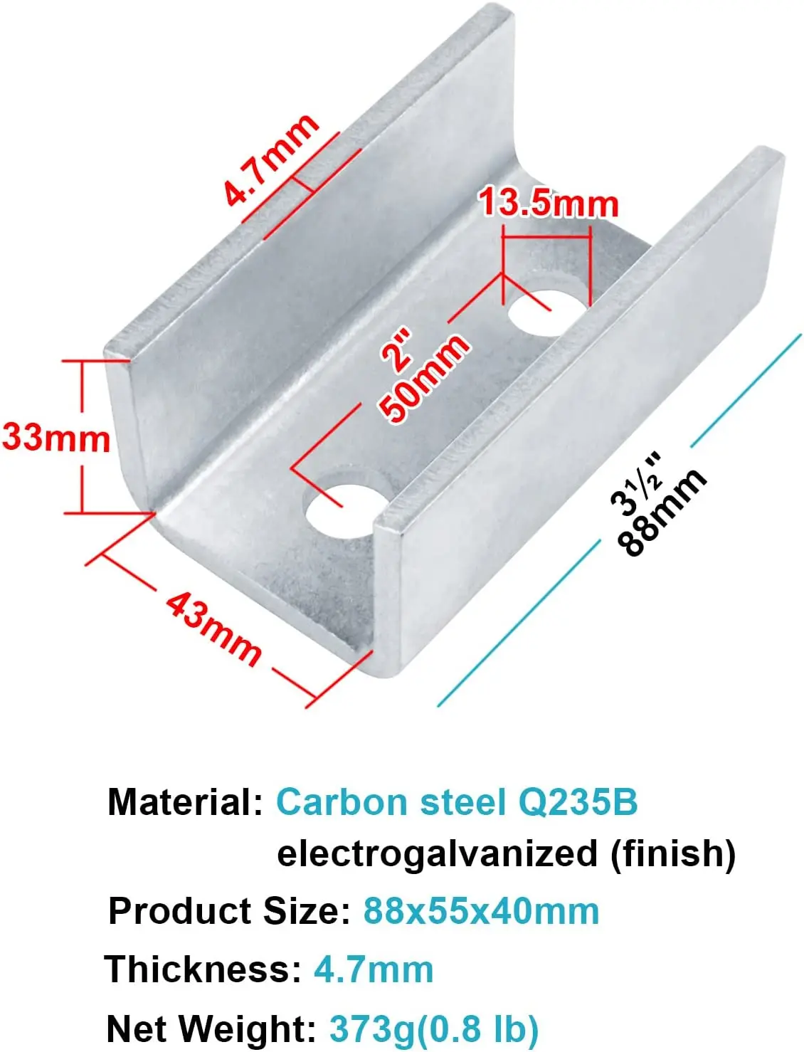 Custom Wall Mount Antenna Solar Mount Heavy Duty Stainless Steel Sheet Metal Z U Shape Bracket