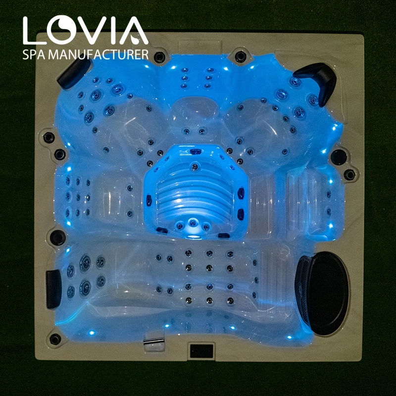 Smart balboa control system hot tub 6 people jakuzzier outdoor spa luxuria spas lounger hot tub with ozonator