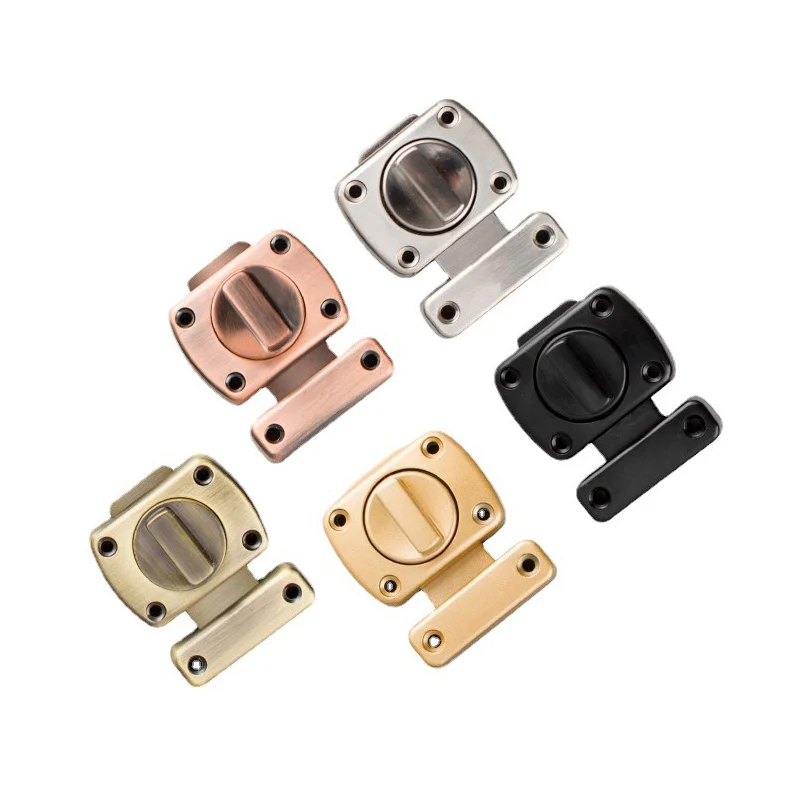 Cheap Price Durable Interior Black Bronze Self-adhesive Safety Bathroom Toilet Zinc Alloy Security Sliding Door Bolt Latch Lock