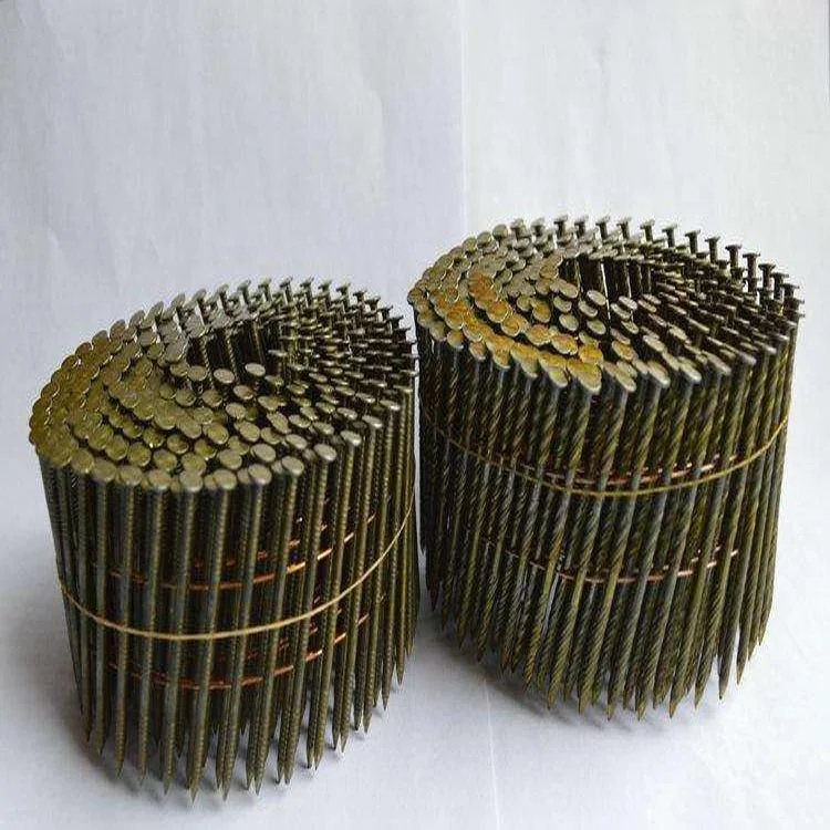 34 Deg Wire Pallet steel Bright Coil Nails screw for Construction