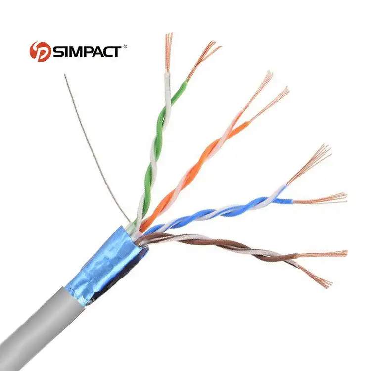 Simpact Oem Custom Pvc/Pe/Lszh/Cmp/Cmr Jacket Utp Cat5E Lan Cable 4Pr 24Awg Price Per Meter Lan Cable Utp
