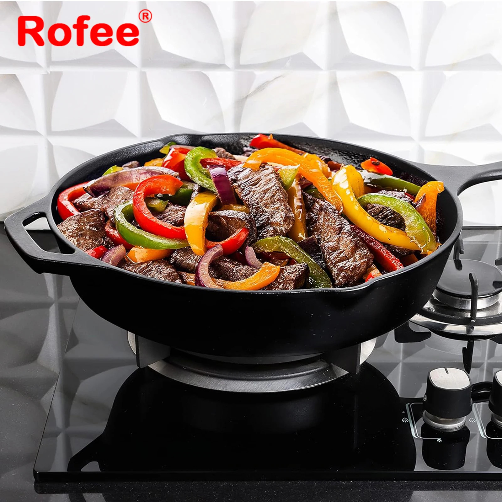 Pre-seasoned Non-stick Fry Pan Cast Iron Deep Frying Pan Skillet Pans With Handle