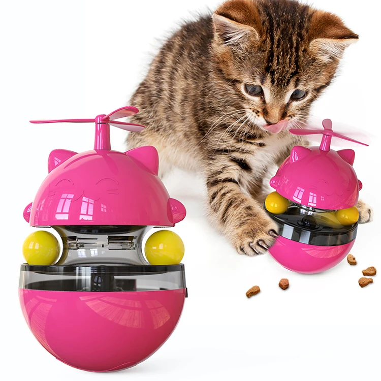 
Hot sale tumbler cat turntable leaking food ball tease cat stick self-hey pet supplies Interactive toy 