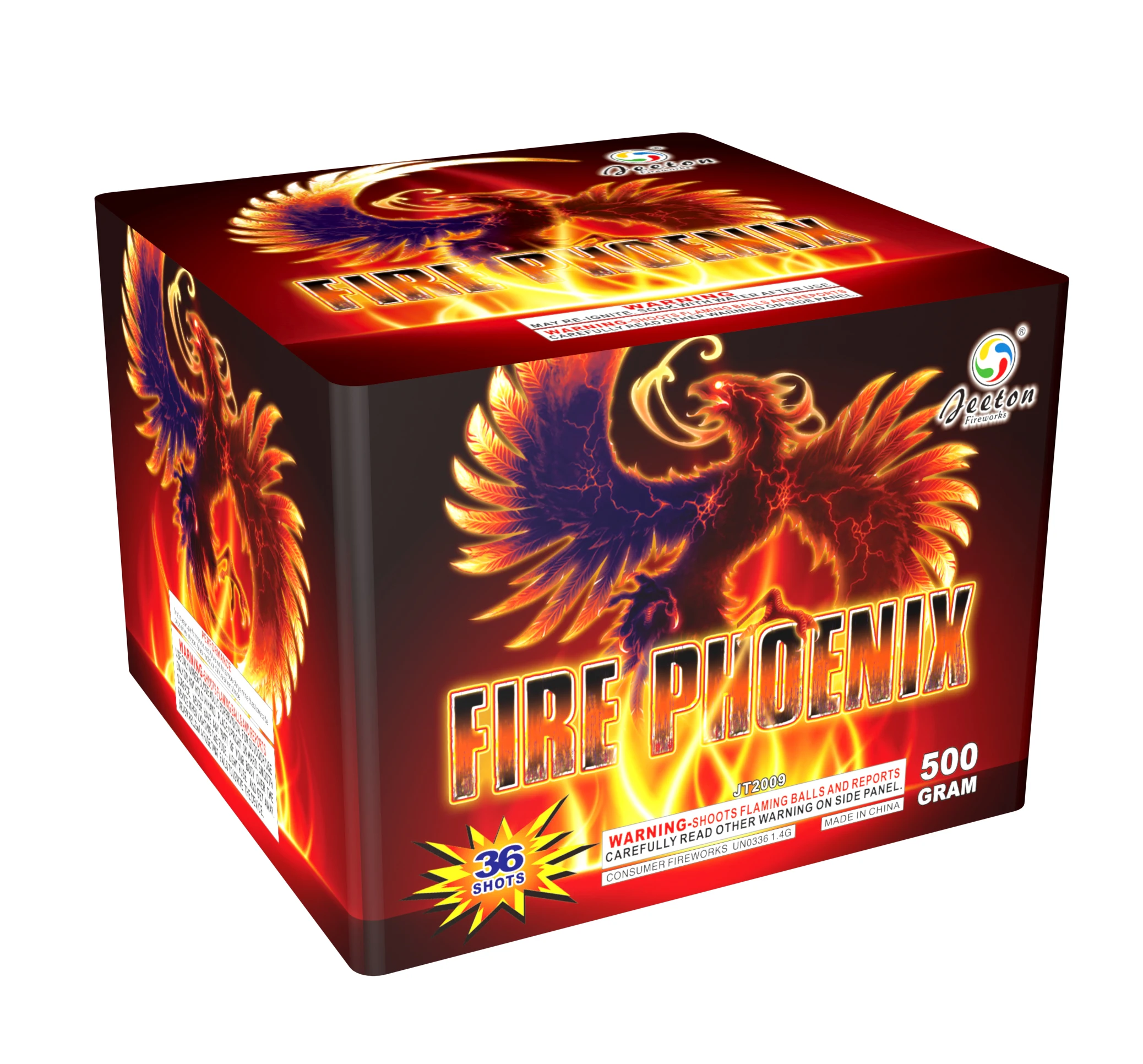 Фейерверк Jeeton JT2009 fire phoenix 1 дюйм 36 выстрелов квадратная форма 500 г пирожные фейерверки для потребителей одобрение EX