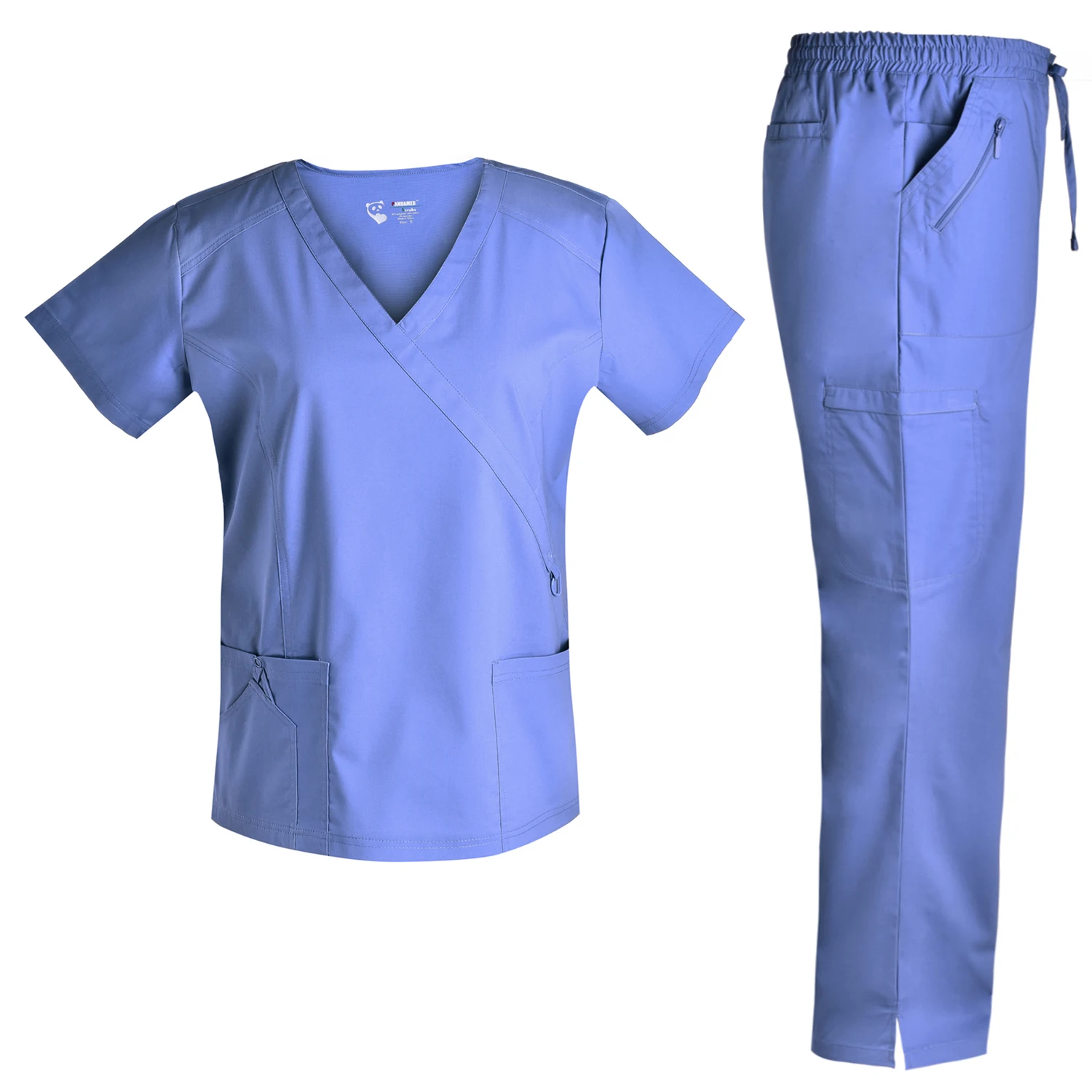 Wholesale Short Sleeve Shirts Medical Designs Cherokee Jogger Plus Size Hospital Nursing Scrubs Tops Nurse Uniform
