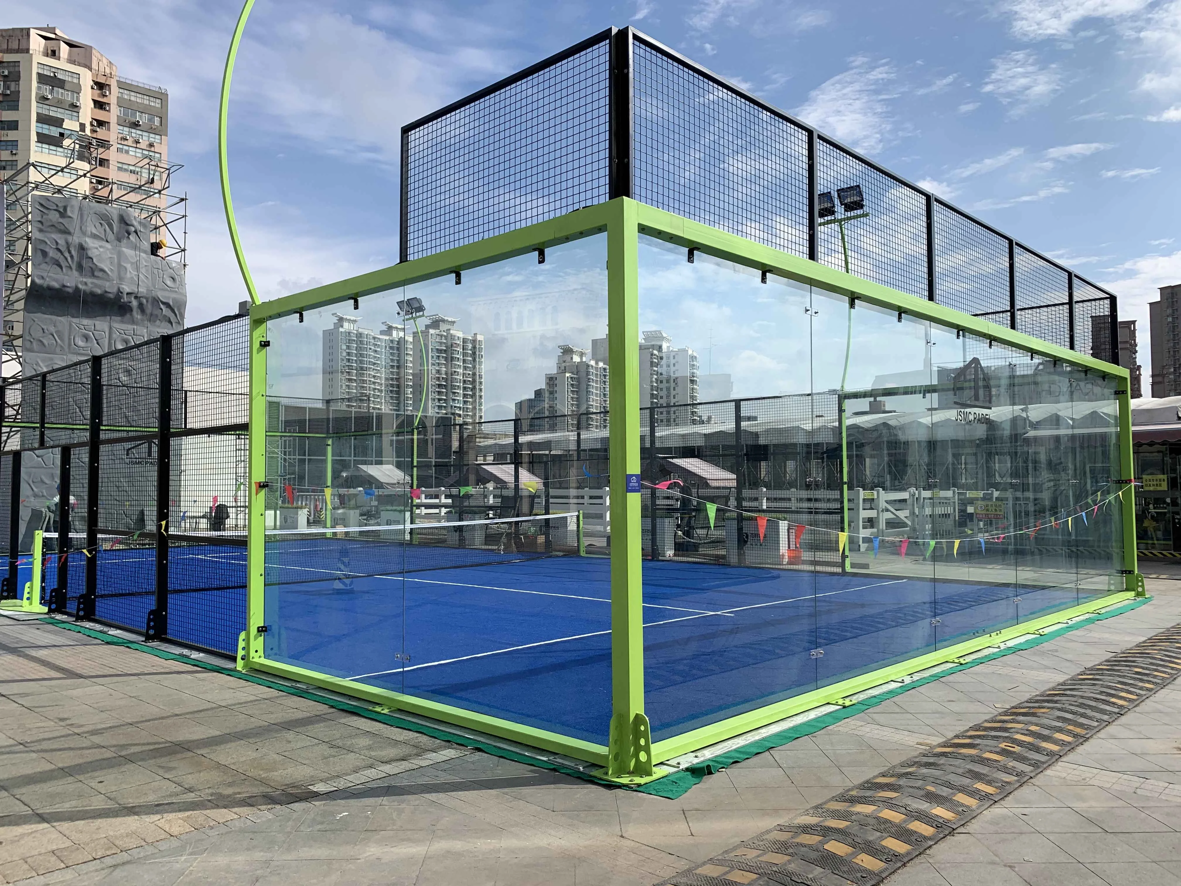 2024 JSMC новый дизайн padel court панорамный Крытый Открытый спортивный весло Теннисный корт заводская цена