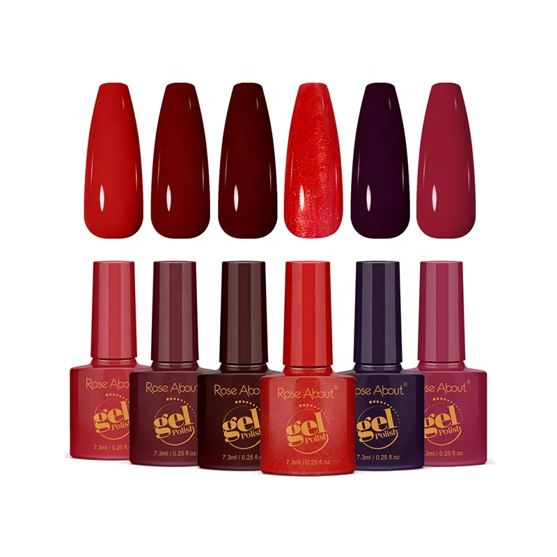 
Rose About 6 Colors Gel Polish Set Soak Off Easily UV/LED Gel Polish Set 