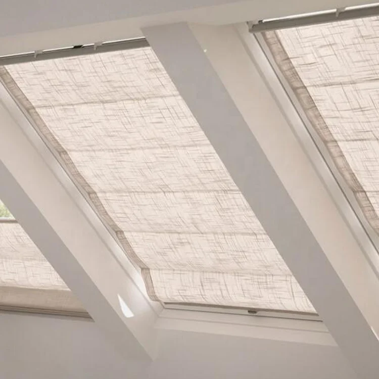 Wholesale Custom Dual Layers Manual Electric Sun Shading Roof Skylight Blinds