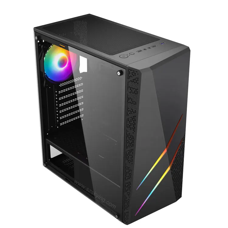 Brand New High-quality Pc Game Cabinet Mid Tower Atx Desktop Tempered Glass Computer Game Box