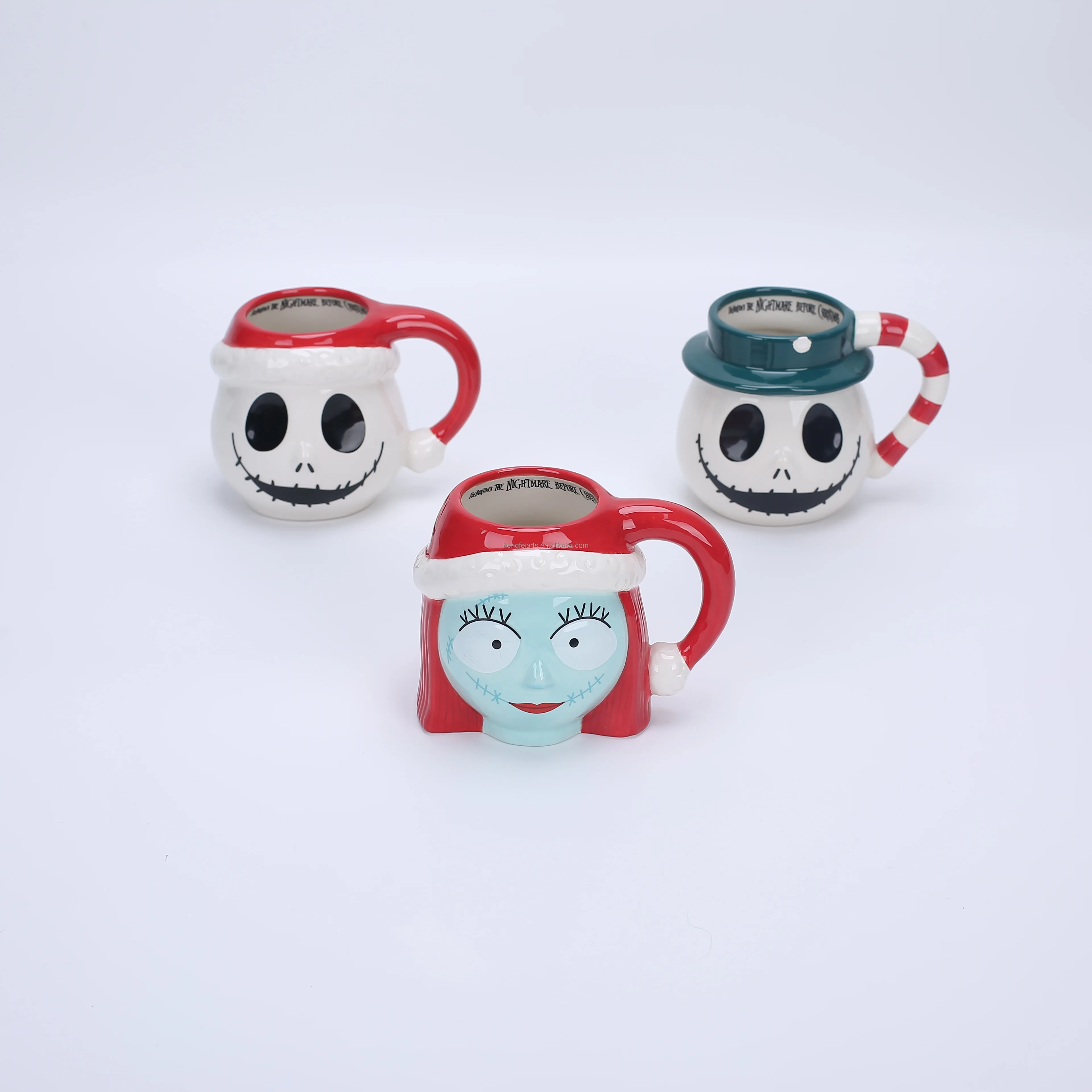 ceramic christmas day mug ceramic coffee cup with cat shape 3D animal mug