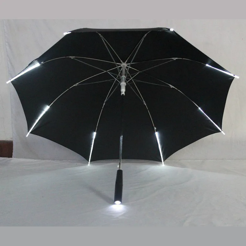 DD881   8k Glow Drop Up Handheld Poe Clear Led Flash Light Handle Umbrella