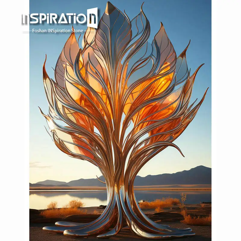 Outdoor Stainless Steel  City Metal Art Sculpture  Abstract Art OEM Custom Modern Garden Sculpture Design