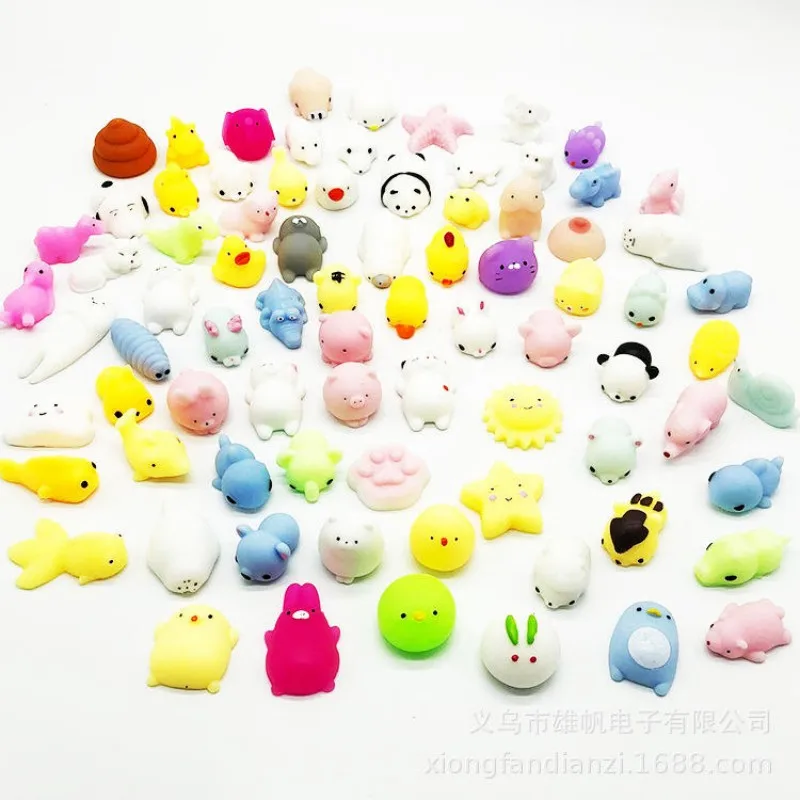 Wholesale Creative animal Squishies Slow Rising Rubber Mochi Squeeze Silicone Anti Stress Toys