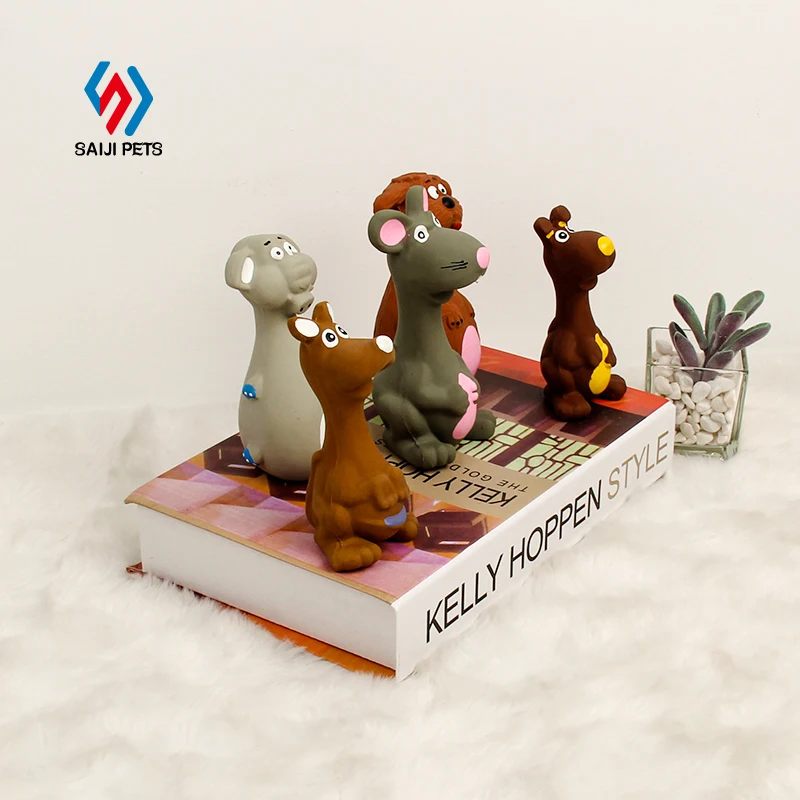 Saiji cute healthy ECO friendly durable animal play game training pet vogue sqeak dog chewing toys