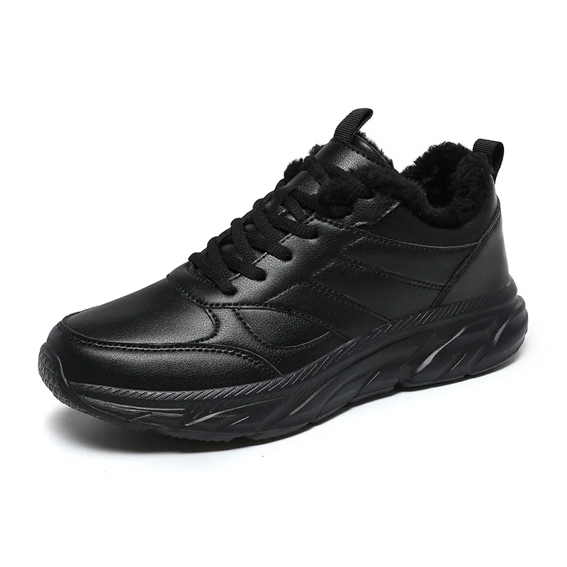 Wenzhou Factory Wholesale Winter Plush Leather Fashion Sneakers Sports Shoes Casual Shoes For Men