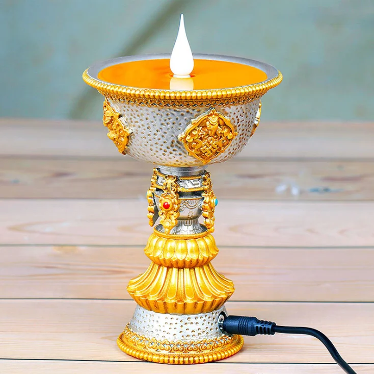 Tibetan 13cm Buddhism Suppliers Gift Altar lamp