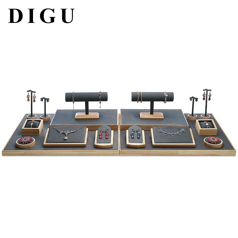 DIGU jewelry display stand wood jewelry packaging & display earrings necklace pendant  display stand jewelry