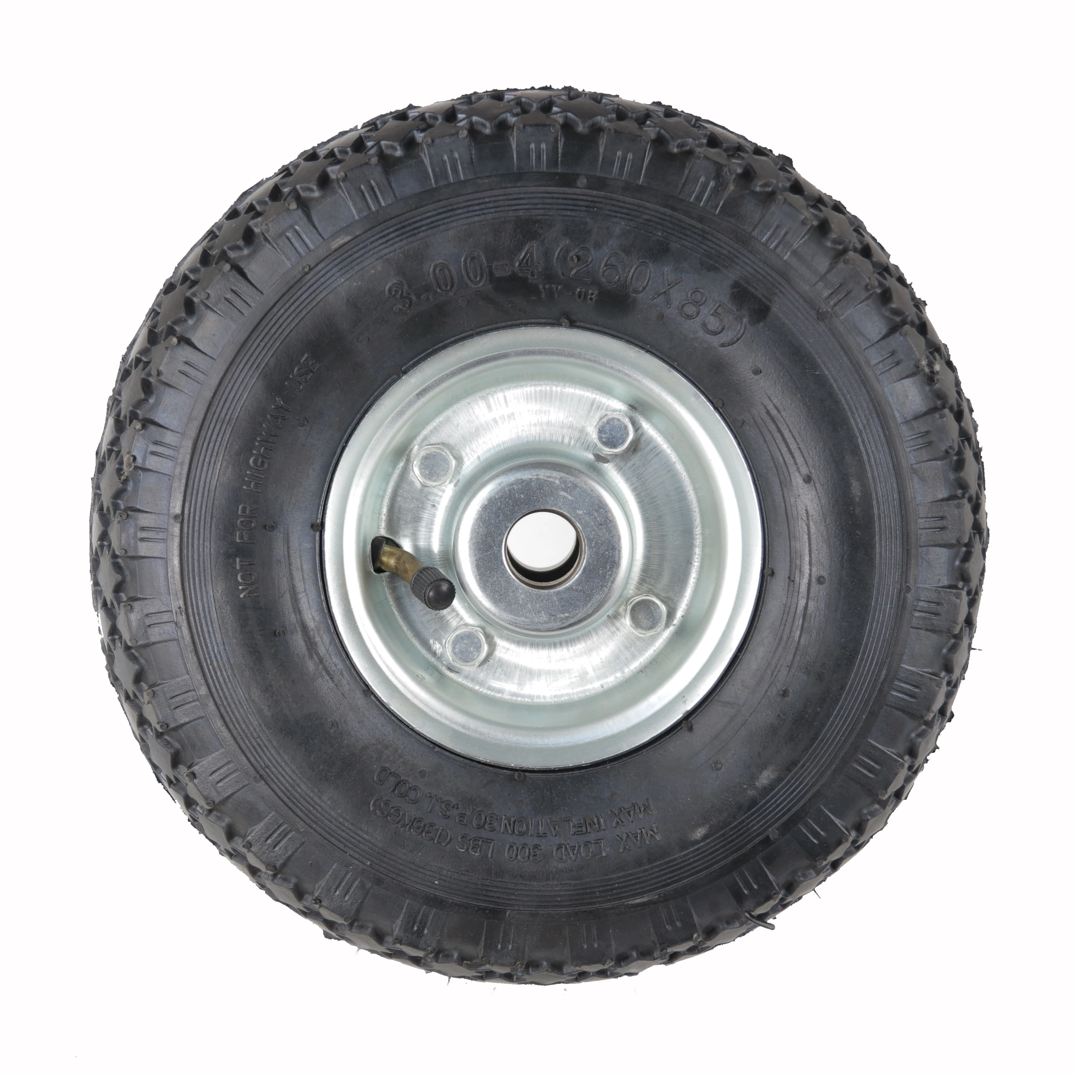 HKT1173 factory sale reach certificate 260x85mm wheelbarrow cart wagon 10 inch air 300-4 pneumatic tire