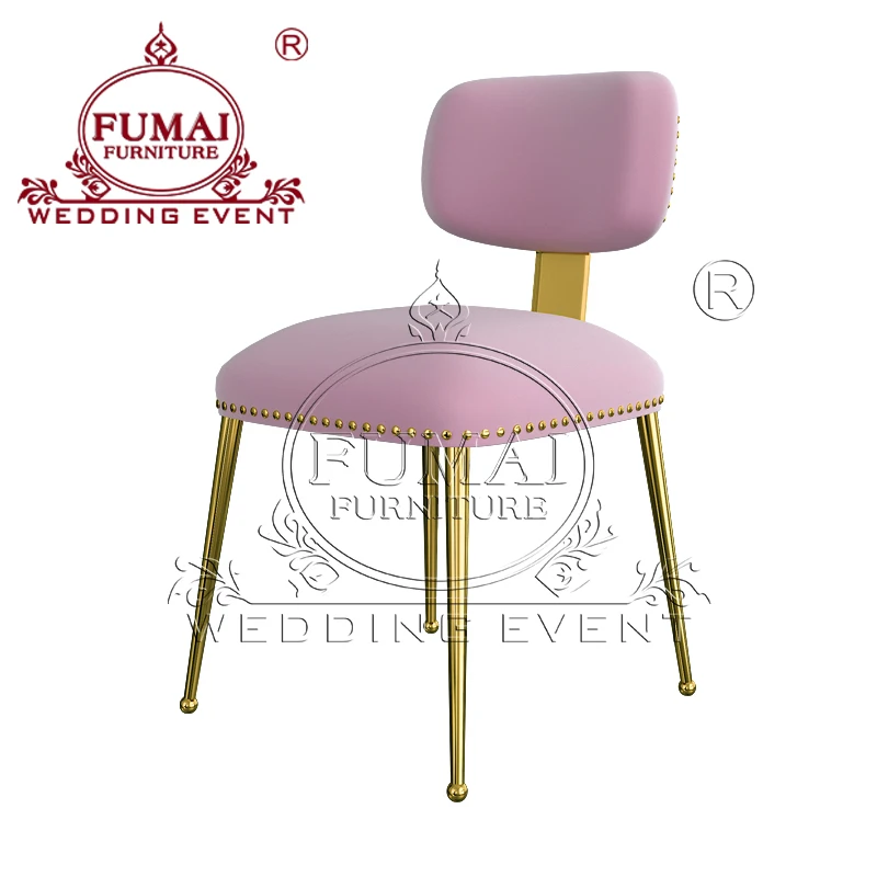 Fumai Furniture Original Design Pink Velvet Wedding Hotel Chair