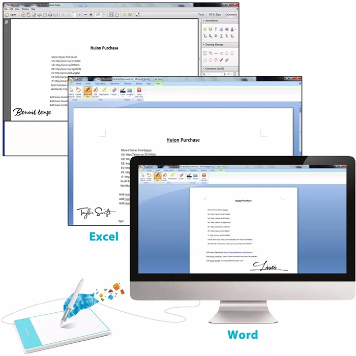 Popular HUION 420 4 Inch Electronic Graphic Signature Pad PenTablet for PC