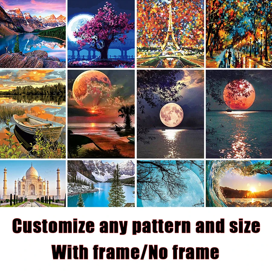 Wholesale Custom Modern Style DIY 40x50cm Acrylic Cat Painting by Numbers kit for Adults & Beginners