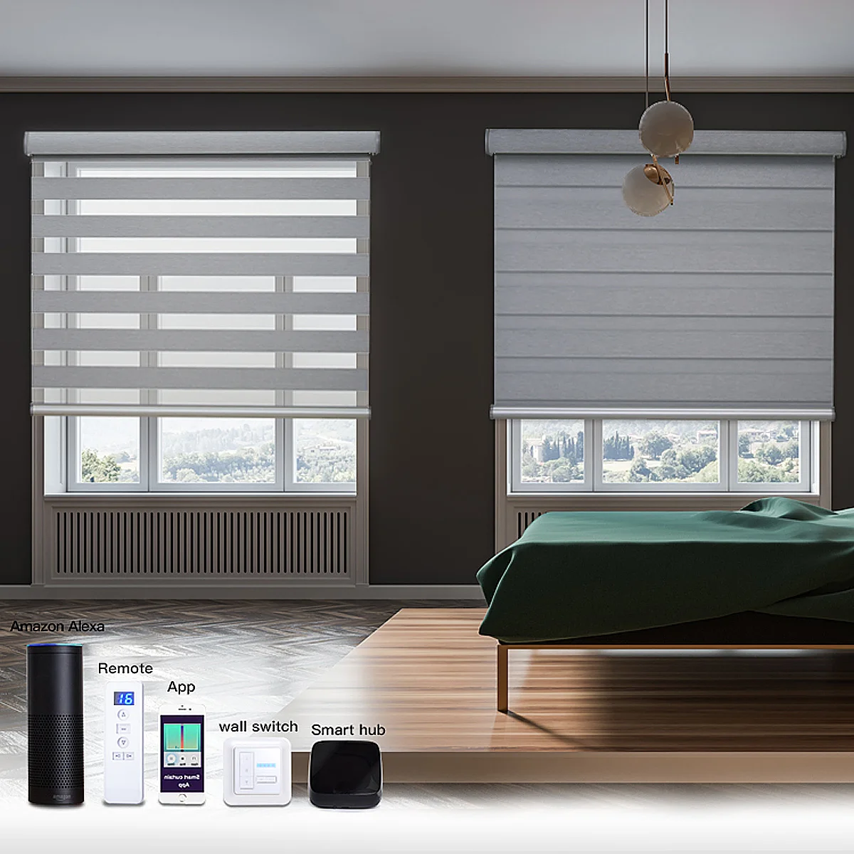 Пользовательские Tuya Wifi Alexa Zigbee двойной Зебра шторы электрические моторизованные зебры жалюзи для автоматических оконных жалюзи