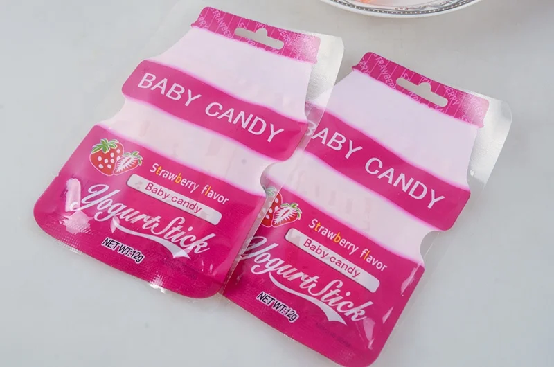 Yogurt tablet compressed candy stick