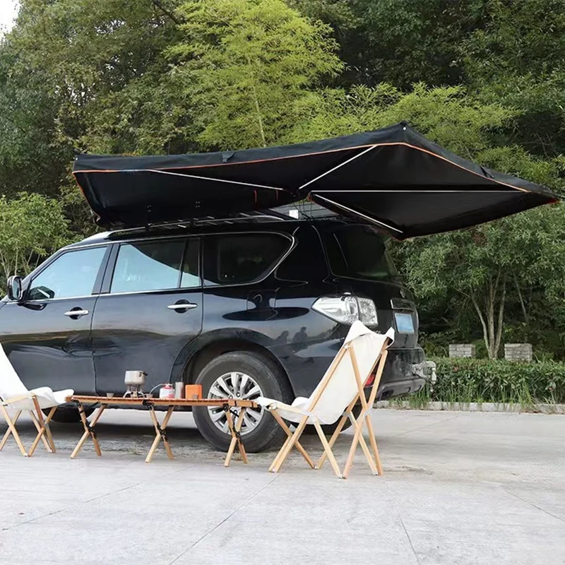 Aluminum Hard Shell Car 270 Degree Side  Free Standing Awning Roof Top Tent For 420d Oxford 4x4 Truck  Car Side Awning Tent