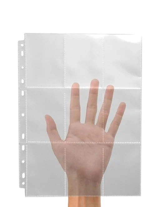 Custom 9 Pocket card binder sleeve and playing card album sleeve game card Protector with transparent