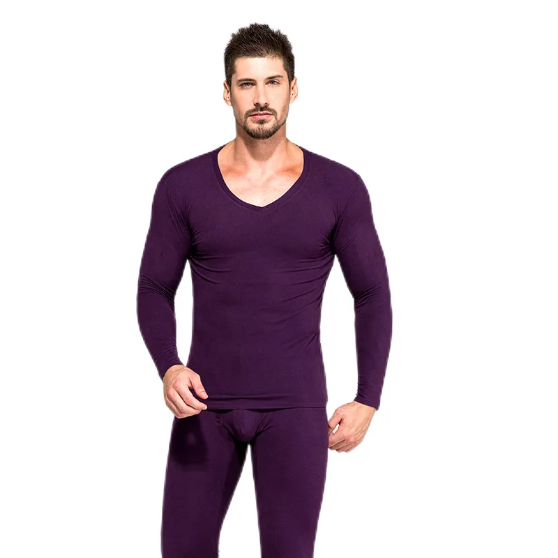 Comfortable modal Long johns  Men Warm crew neck long sleeve thermal top and leggings thermal underwear