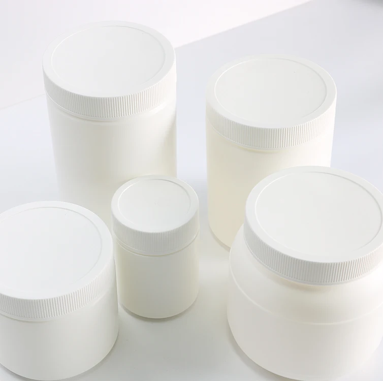 Оптовая продажа белый HDPE 1000 мл контейнер для упаковки пищевых продуктов на заказ Янтарная черная банка