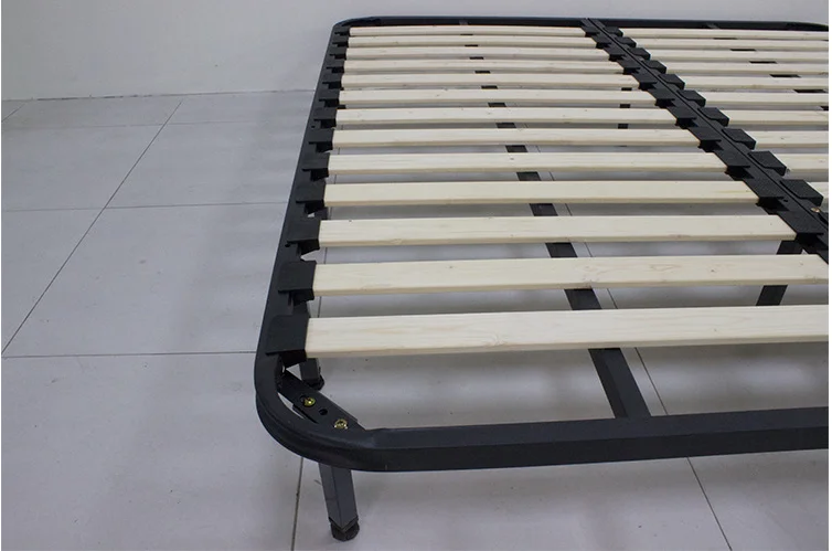 Strong Support iron strong mattress foundation platform metal wooden slatted bed frame