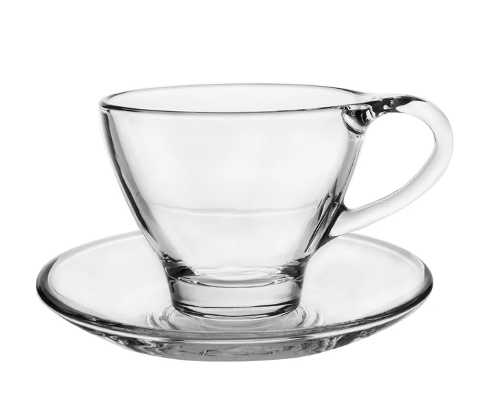 
7,1 унций 200 мл кофейная кружка набор чайная стеклянная чашка набор из 6 стеклянных кофейных чашек с блюдцем 