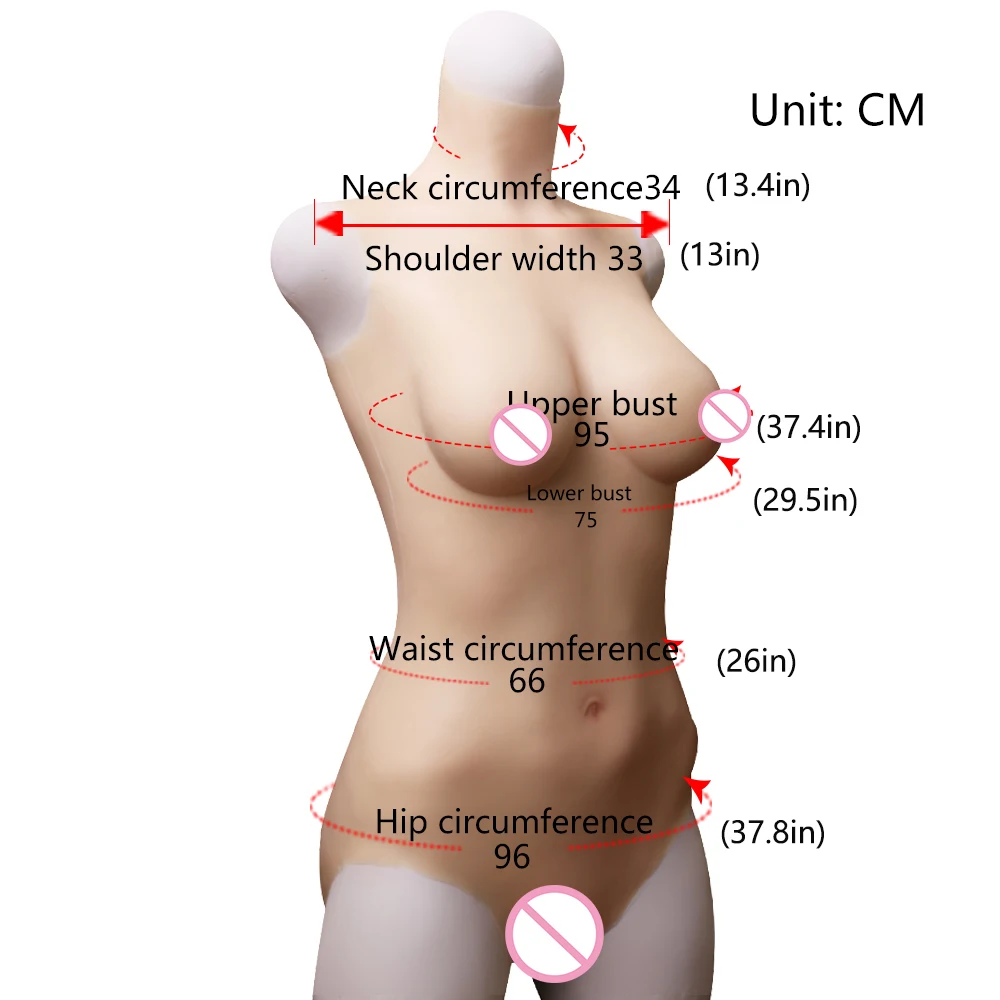 Силиконовый женский полноразмерный комбинезон KnowU с D-образной чашкой, цельный комбинезон с грудью и трусиками 9/9 для влагалища