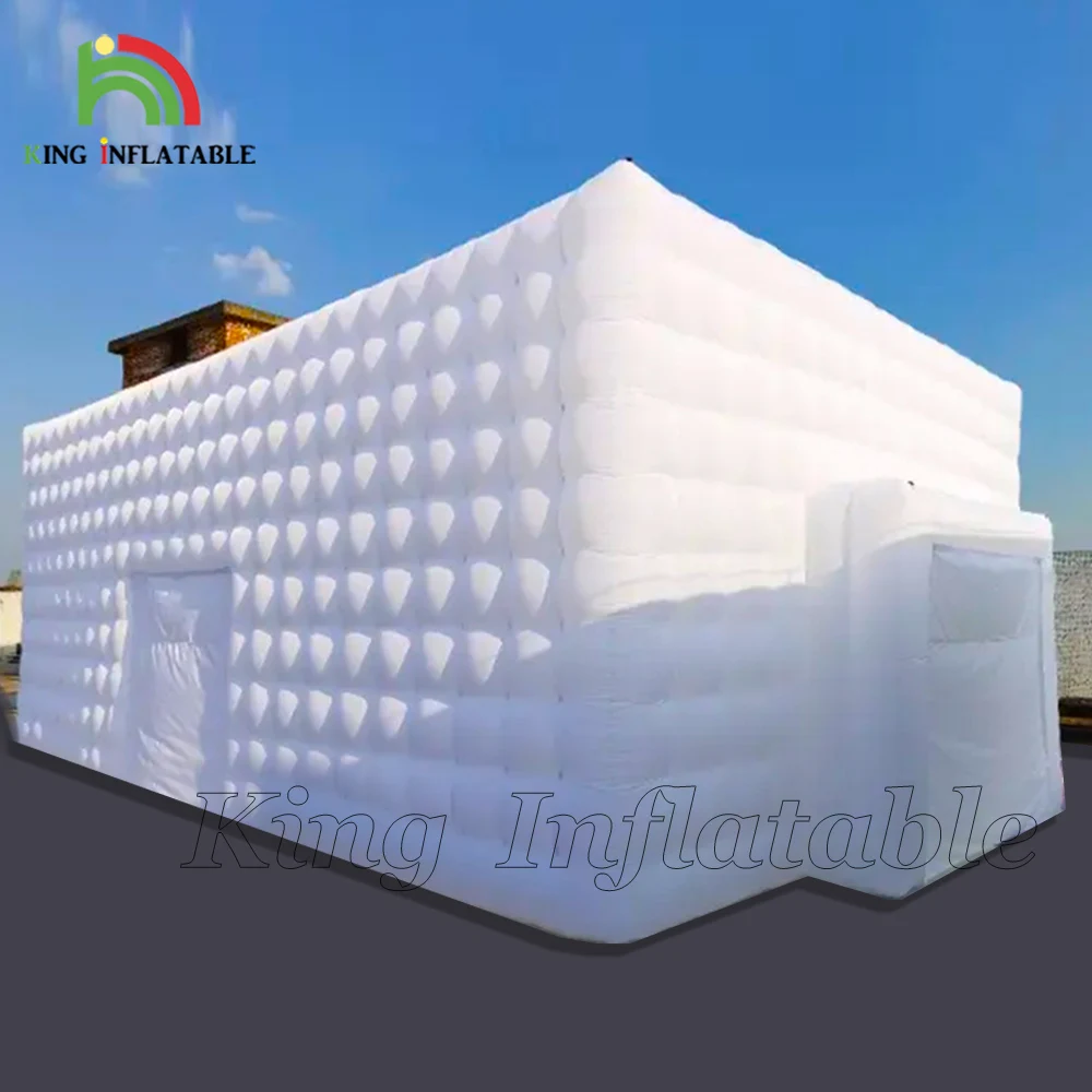 Large Cube Wedding Party Led Light Inflatable Tent White Square Marquee Bar Pub Event Inflatable Nightclub