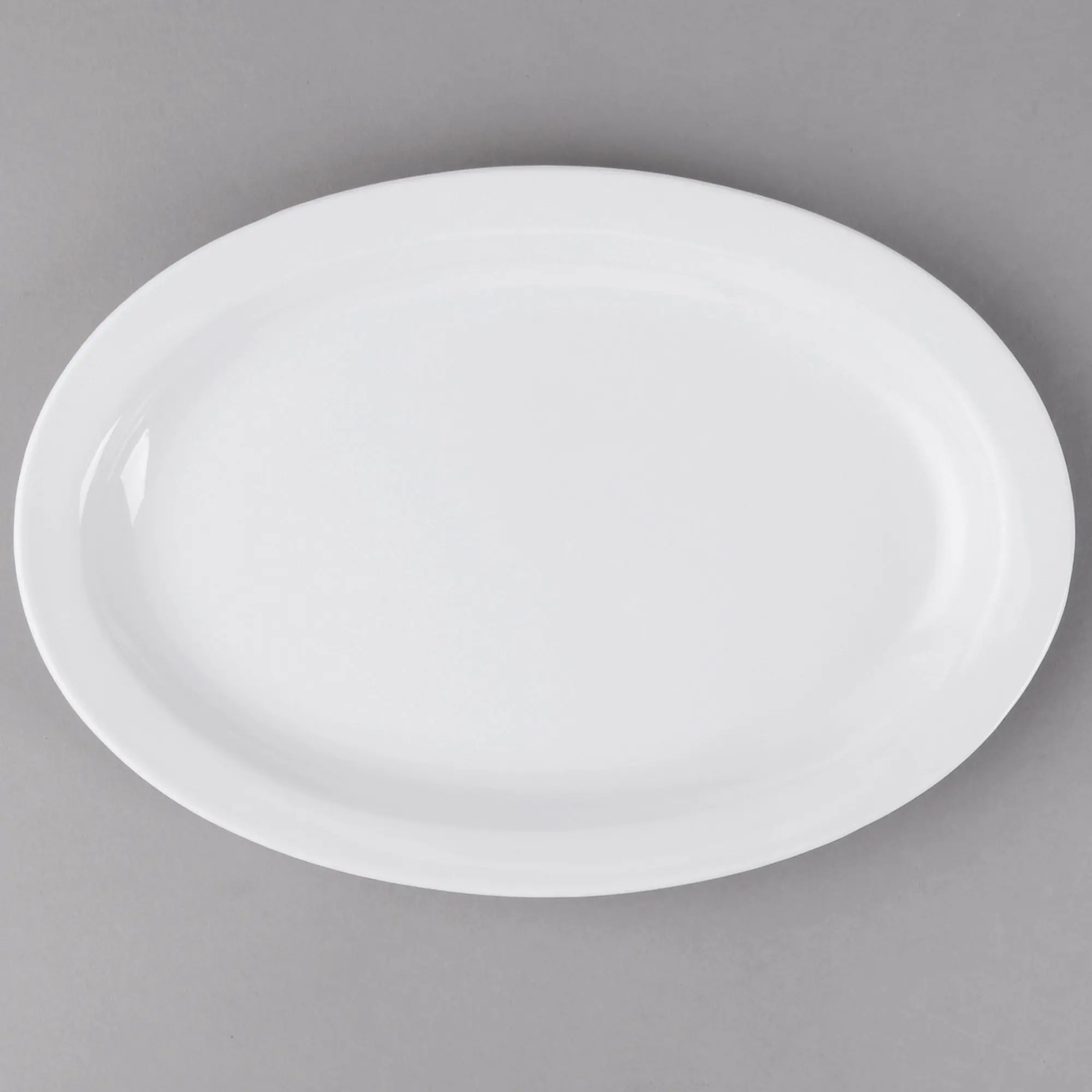 
Melamine Trays NS510W White Melamine Oval Platter Narrow Rim 9 1/2